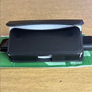 Black Leather Phone Holster